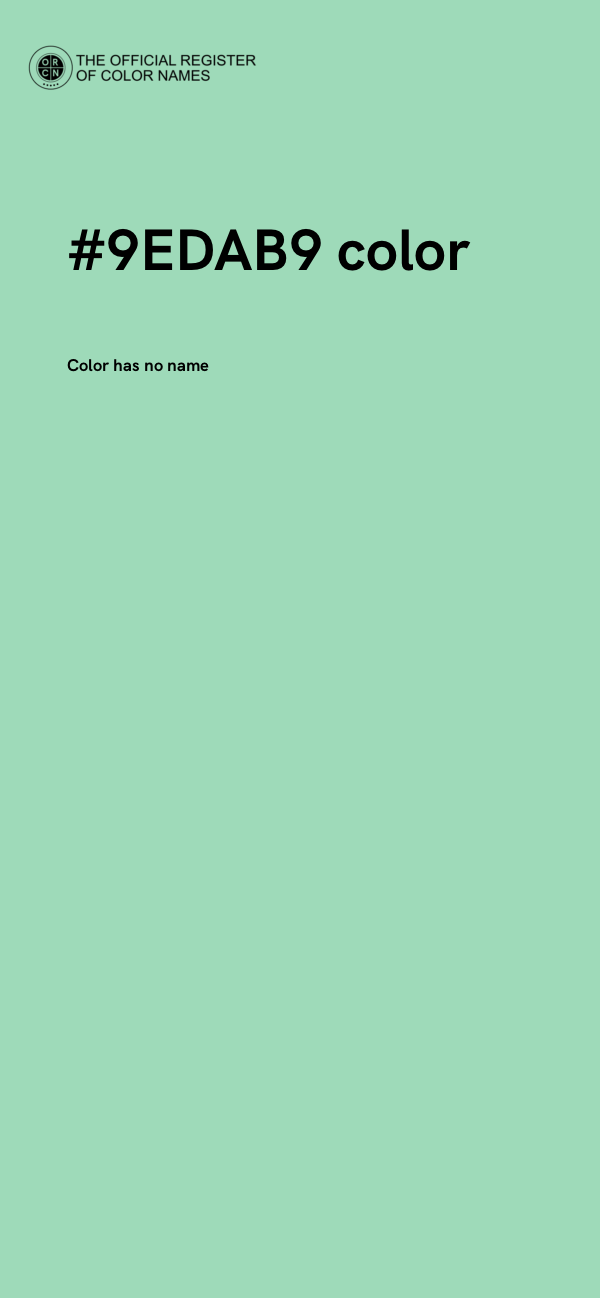 #9EDAB9 color image