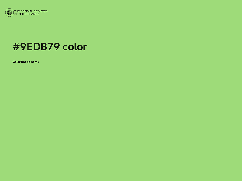 #9EDB79 color image