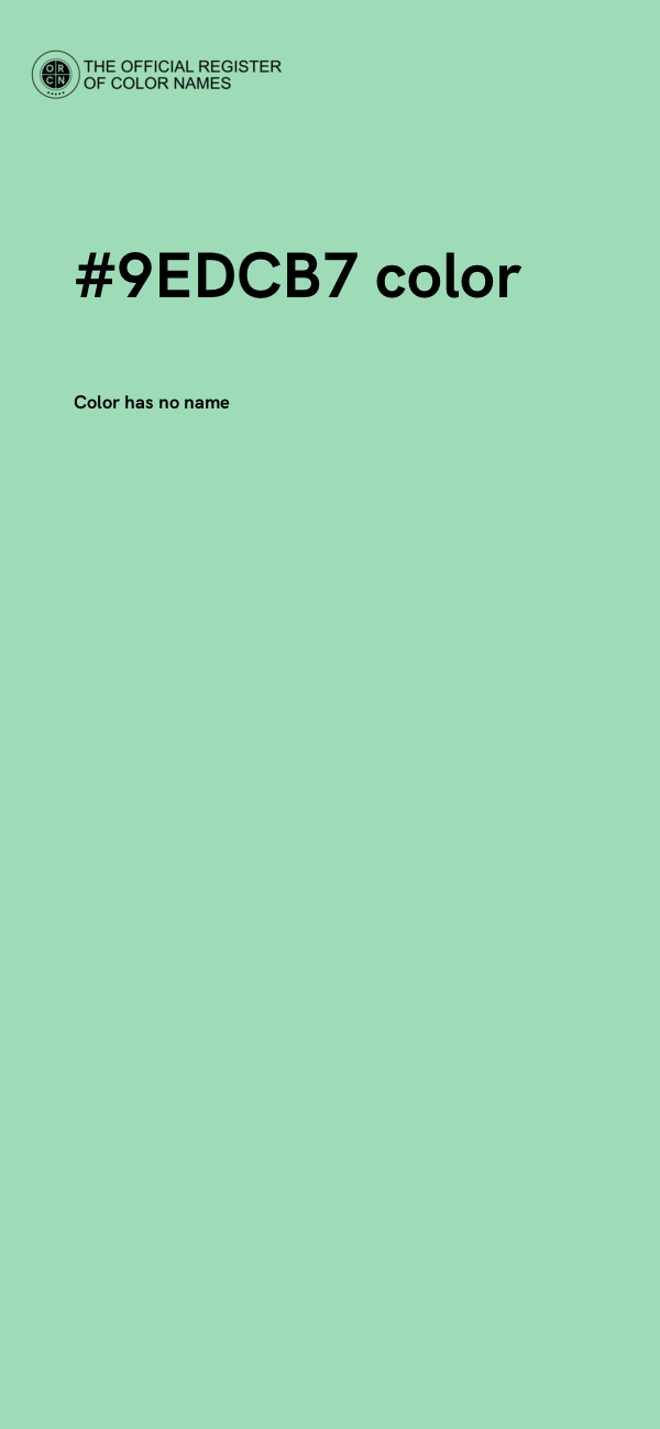 #9EDCB7 color image