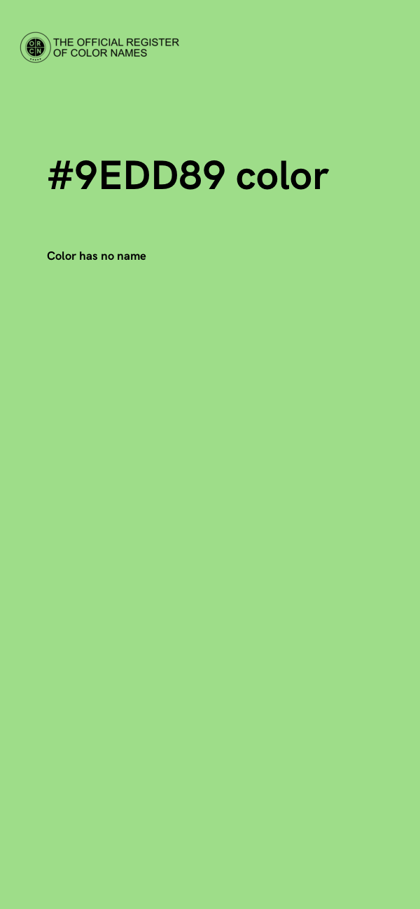 #9EDD89 color image