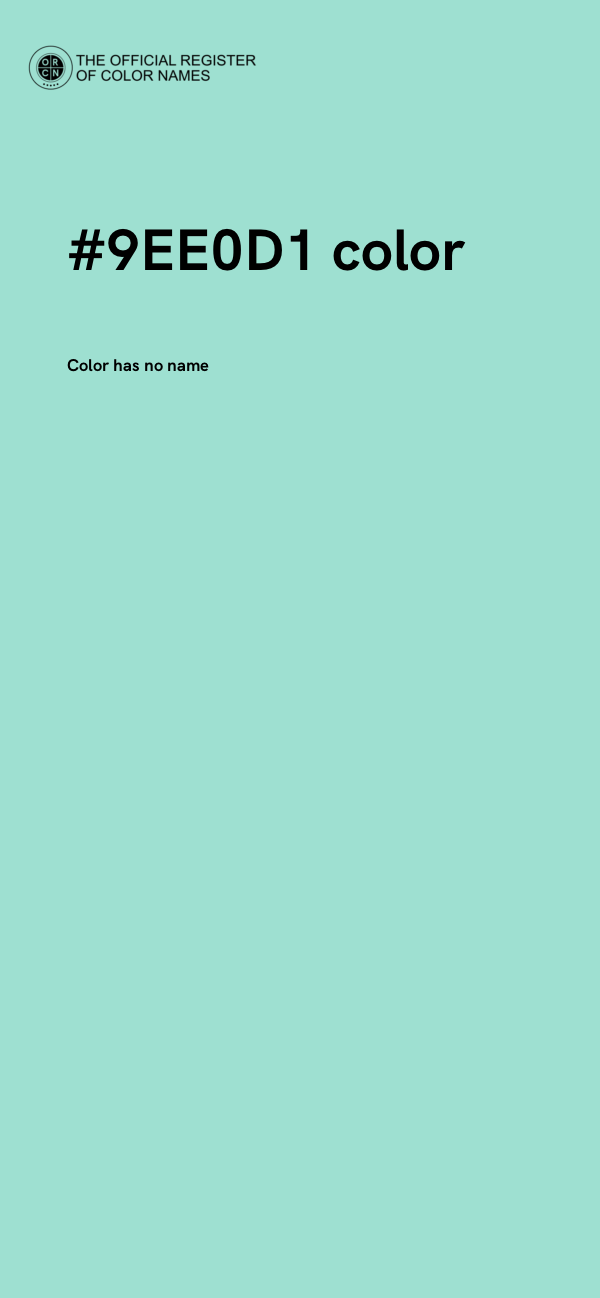 #9EE0D1 color image