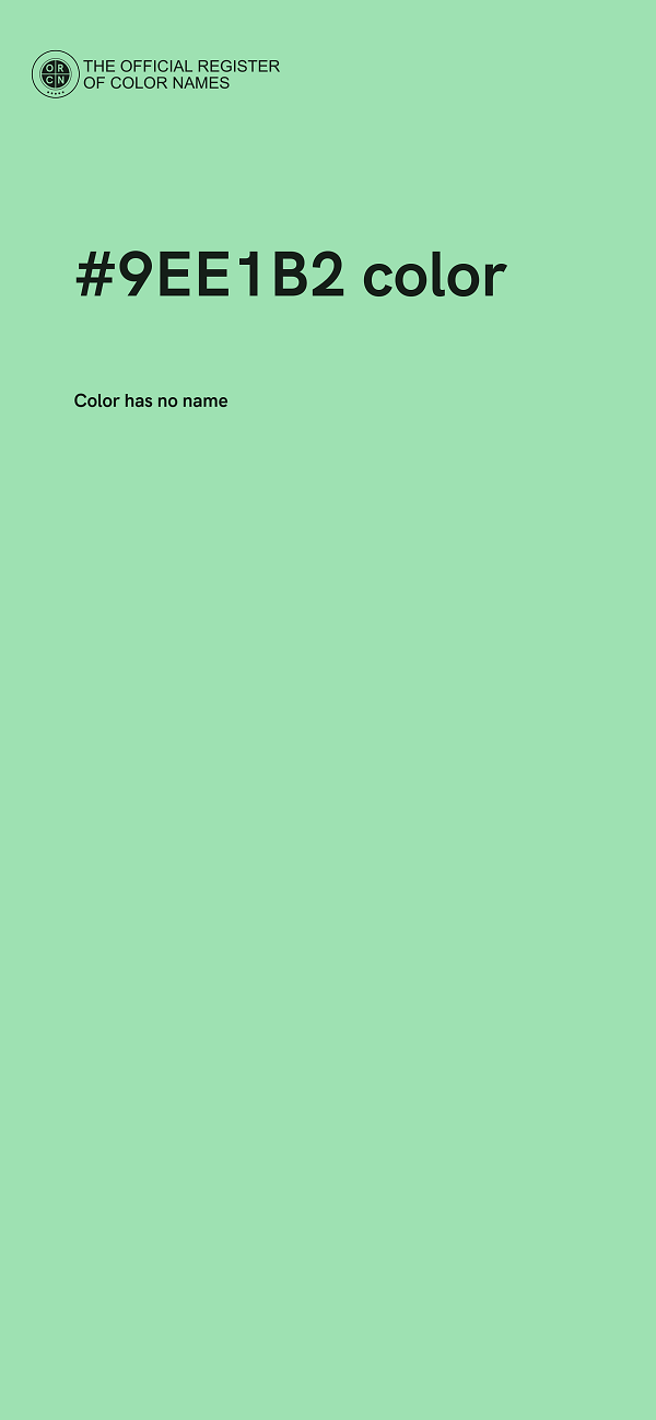#9EE1B2 color image