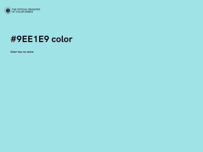 #9EE1E9 color image