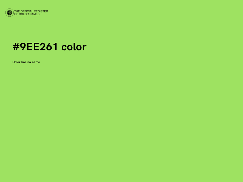 #9EE261 color image