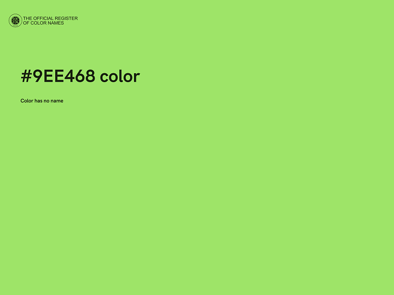 #9EE468 color image