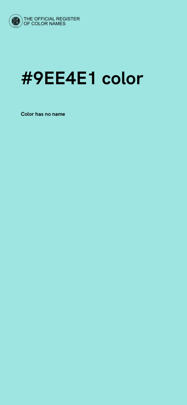 #9EE4E1 color image