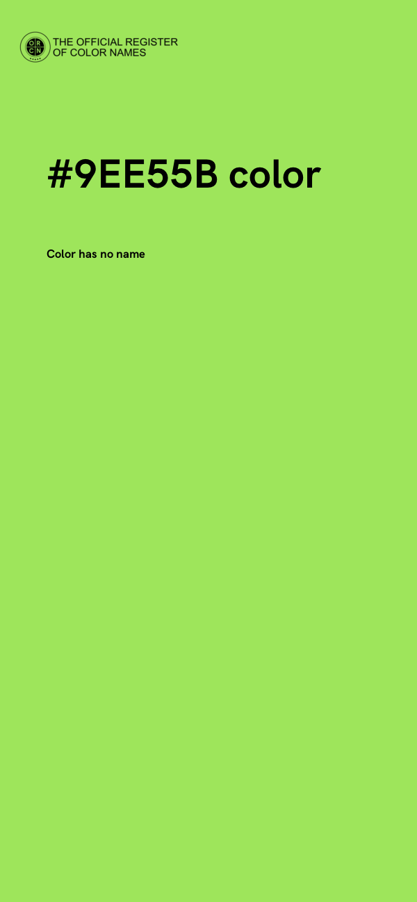 #9EE55B color image
