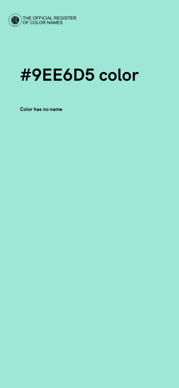 #9EE6D5 color image