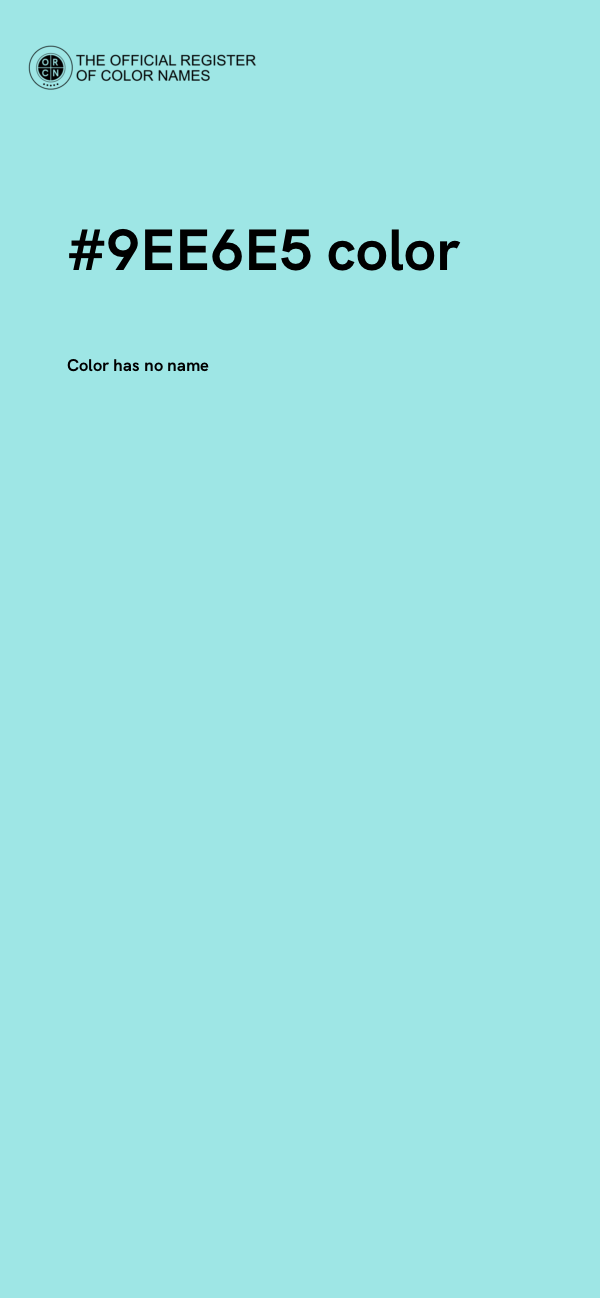 #9EE6E5 color image
