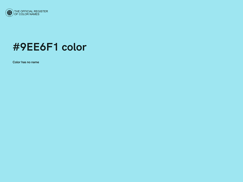 #9EE6F1 color image