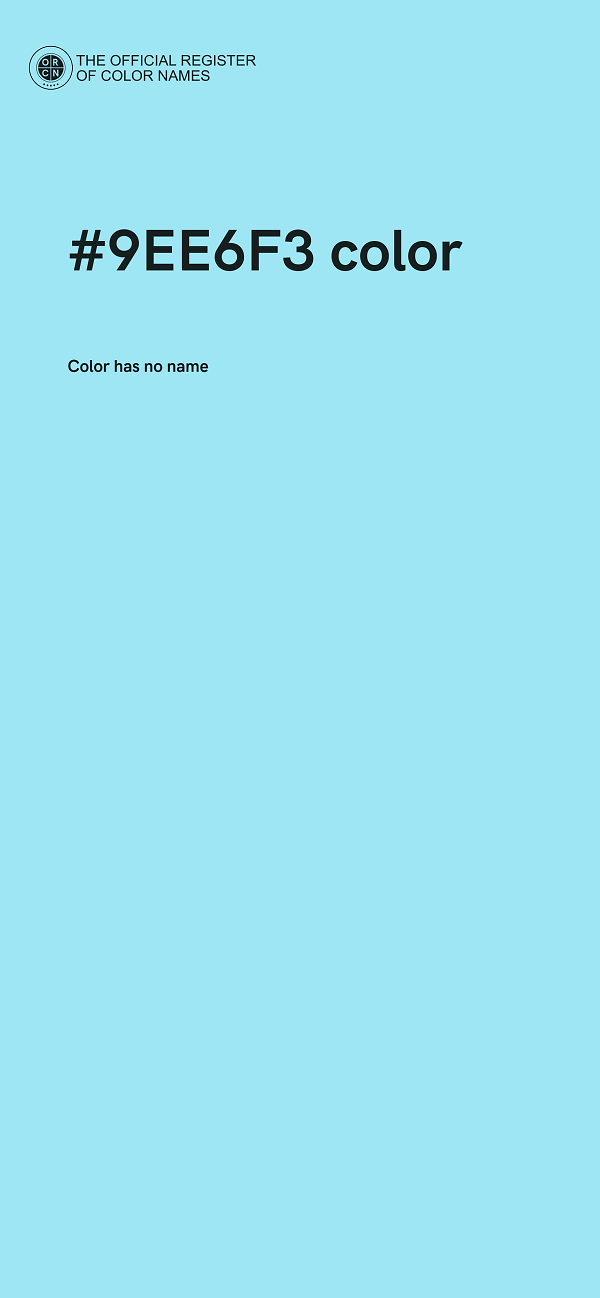 #9EE6F3 color image