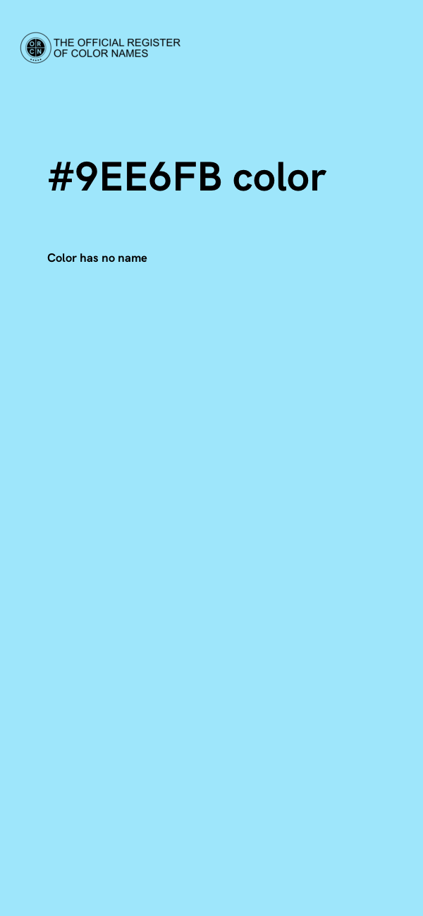 #9EE6FB color image