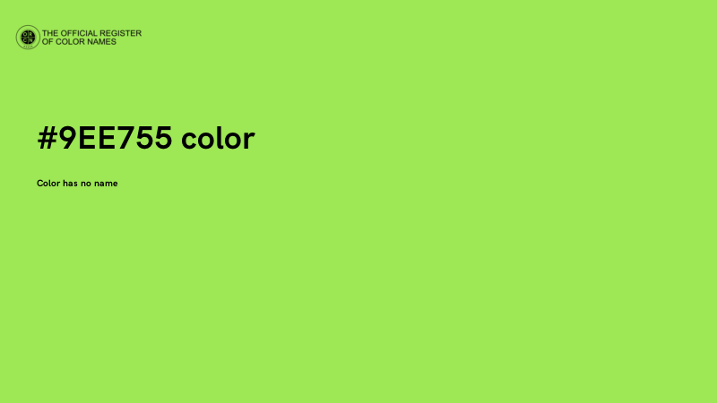 #9EE755 color image