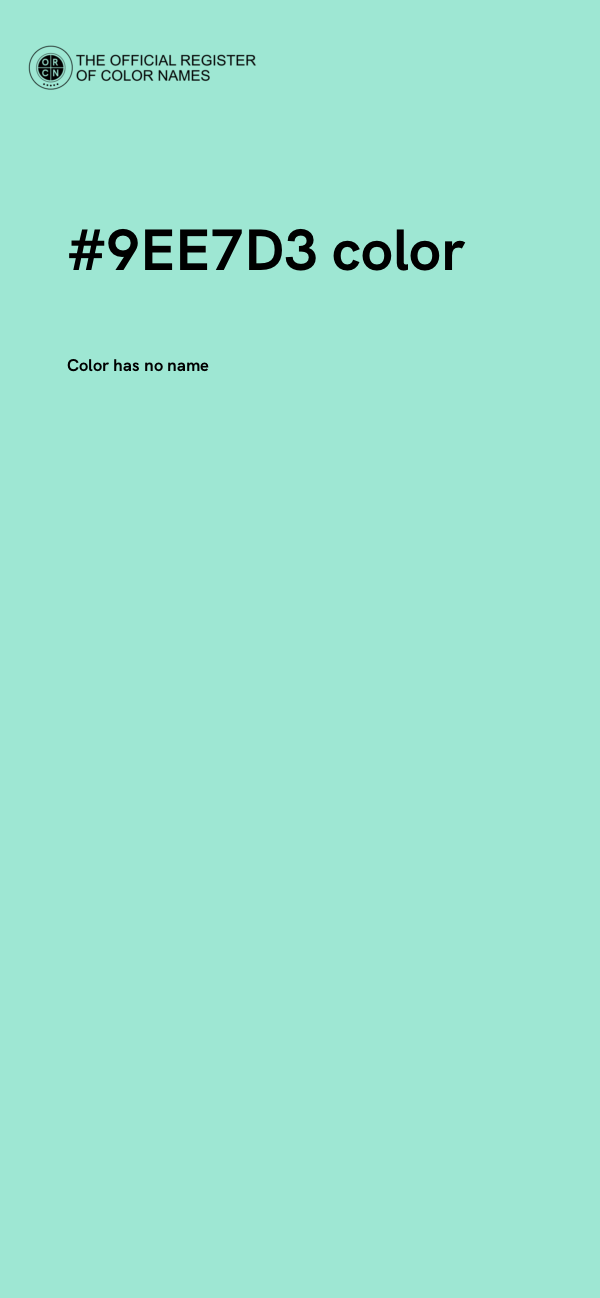 #9EE7D3 color image
