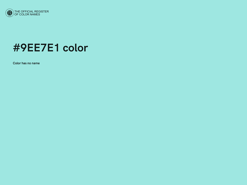 #9EE7E1 color image