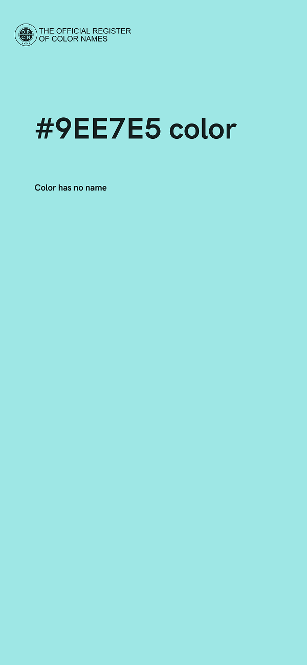 #9EE7E5 color image