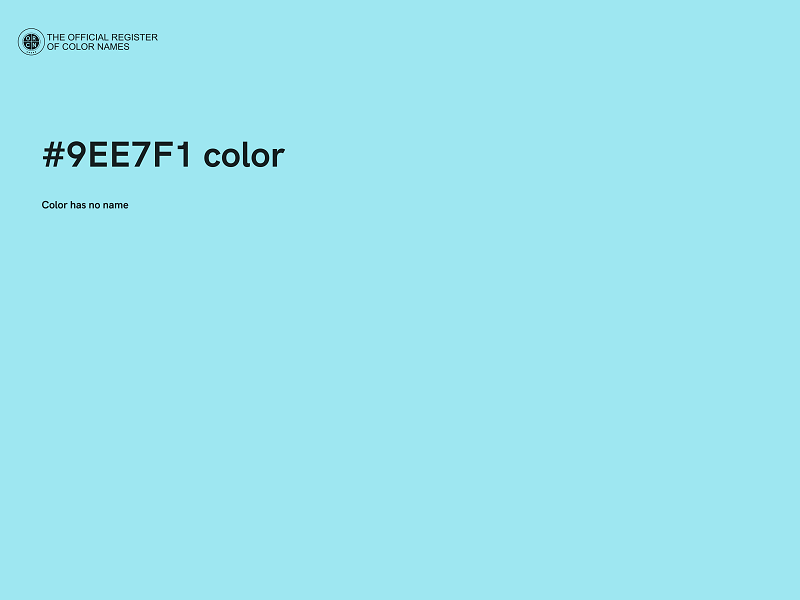 #9EE7F1 color image