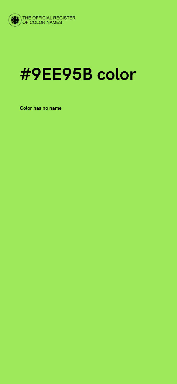 #9EE95B color image