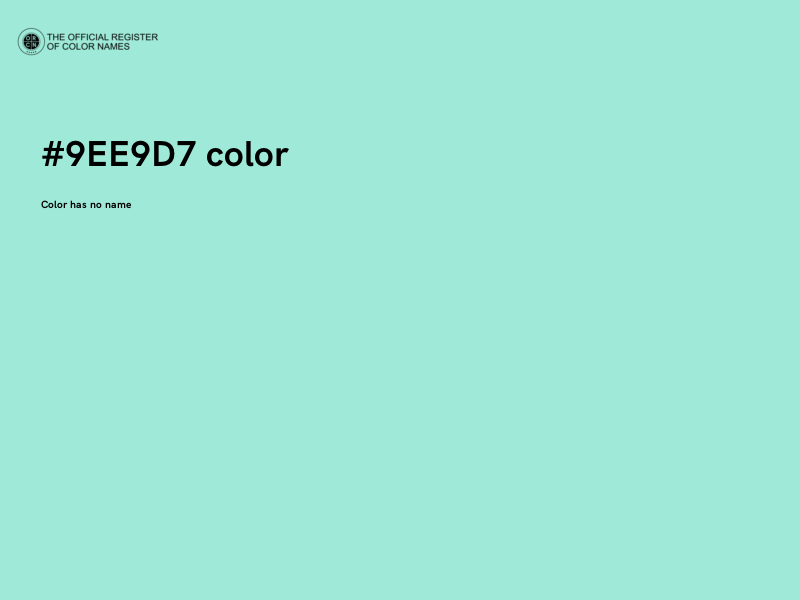 #9EE9D7 color image