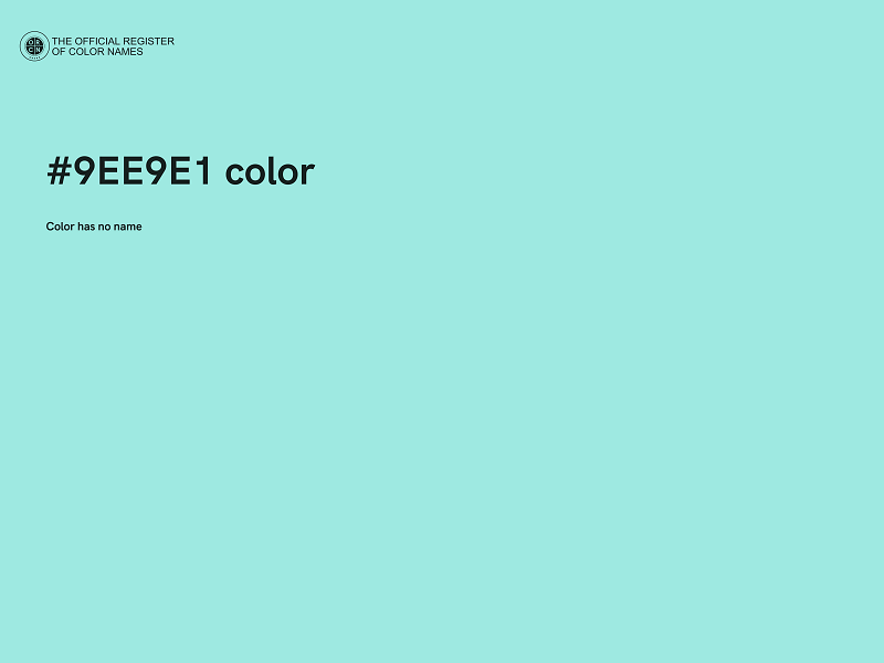 #9EE9E1 color image