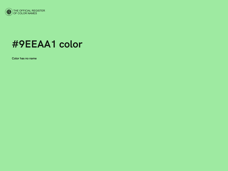 #9EEAA1 color image