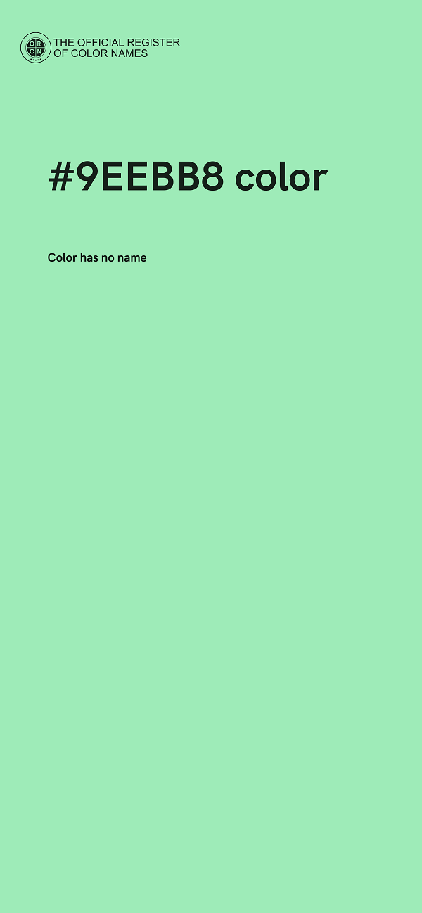 #9EEBB8 color image