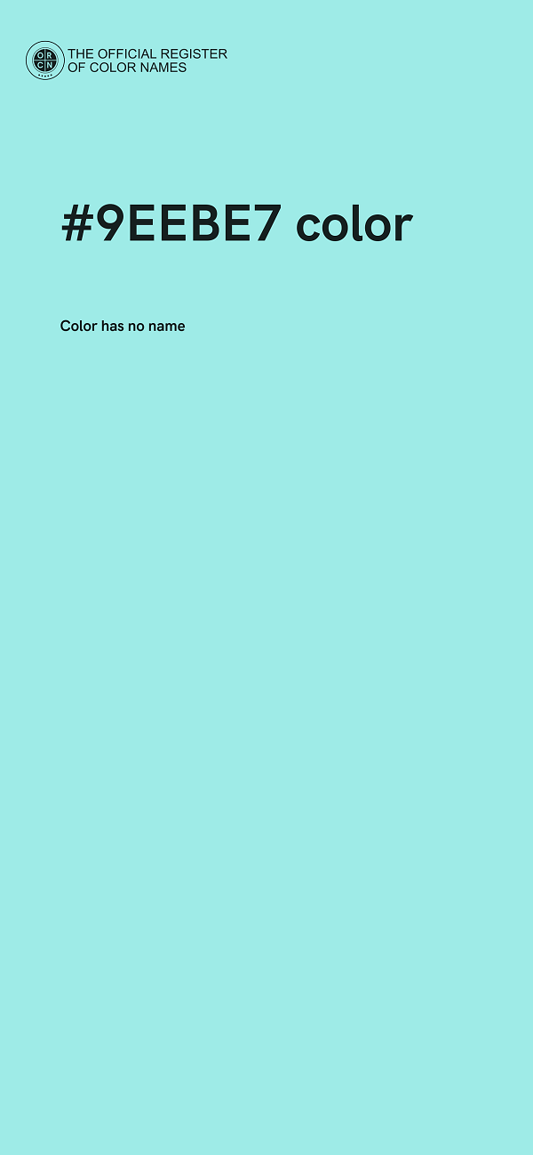 #9EEBE7 color image