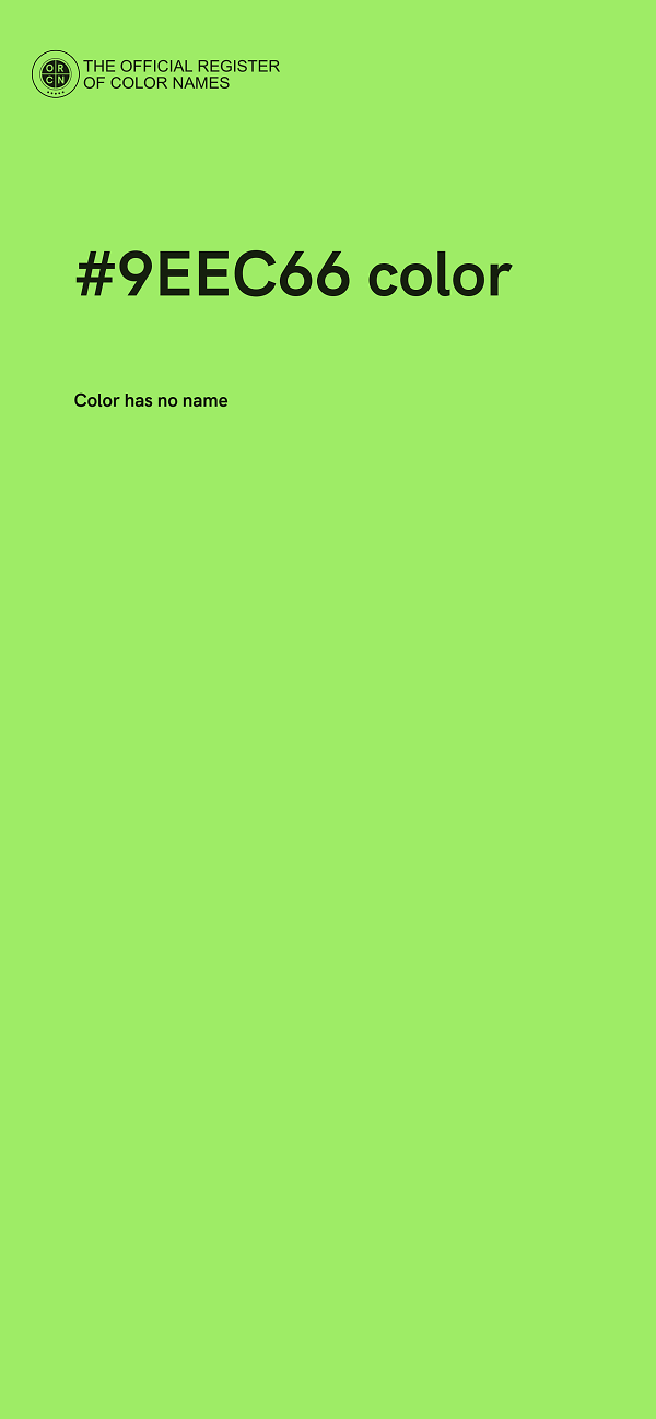 #9EEC66 color image