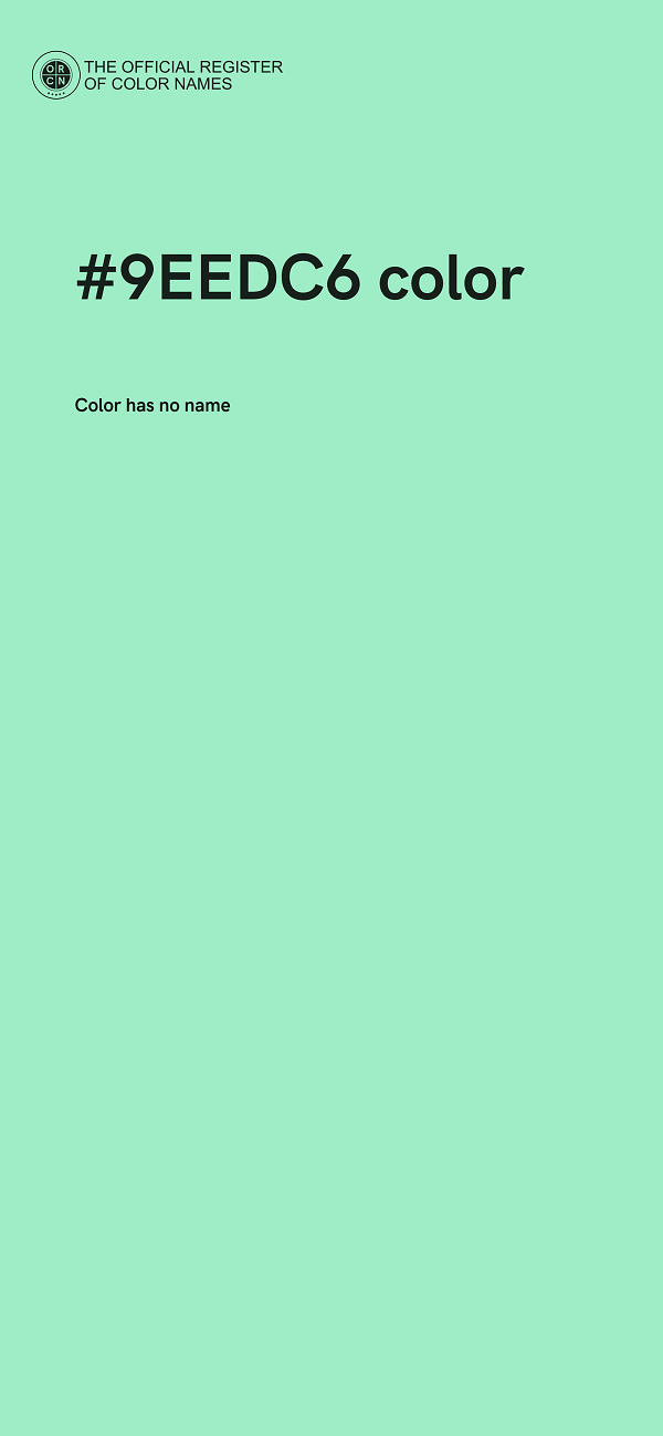 #9EEDC6 color image