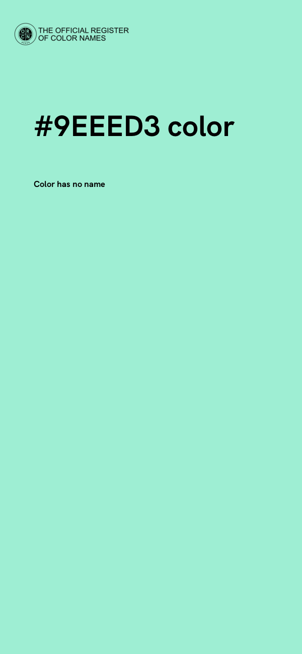 #9EEED3 color image
