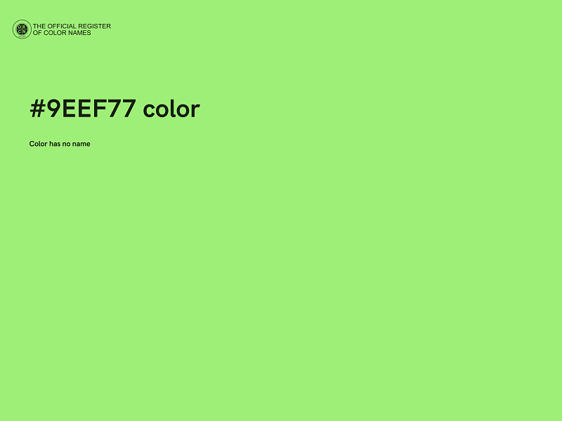 #9EEF77 color image