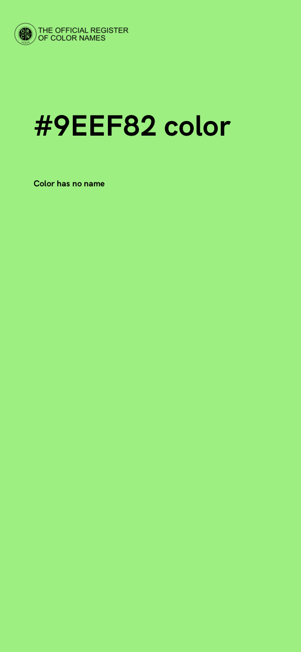 #9EEF82 color image
