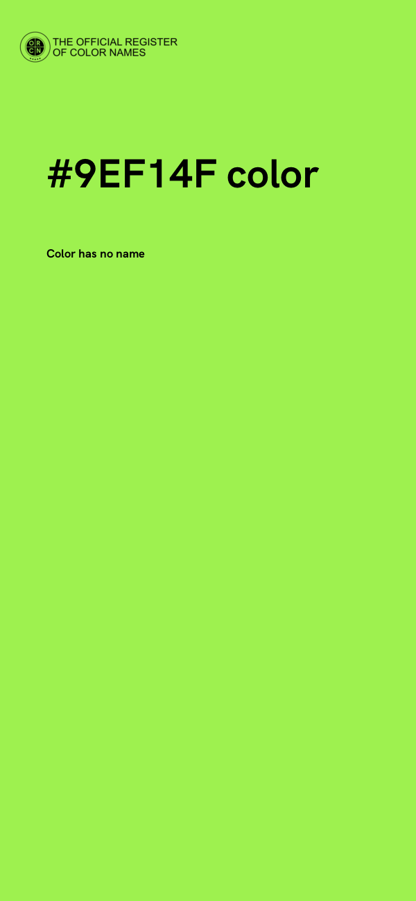 #9EF14F color image