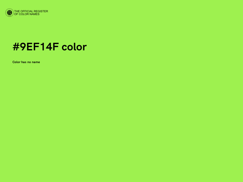 #9EF14F color image