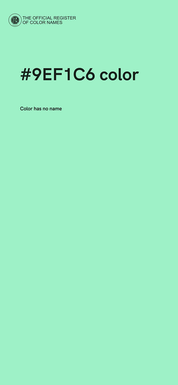 #9EF1C6 color image