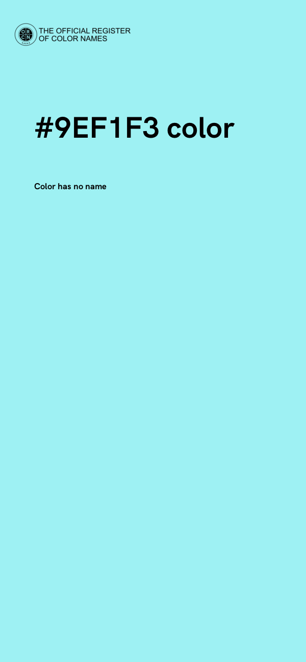 #9EF1F3 color image