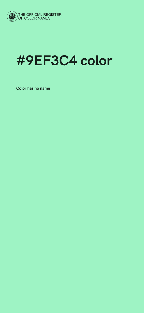 #9EF3C4 color image