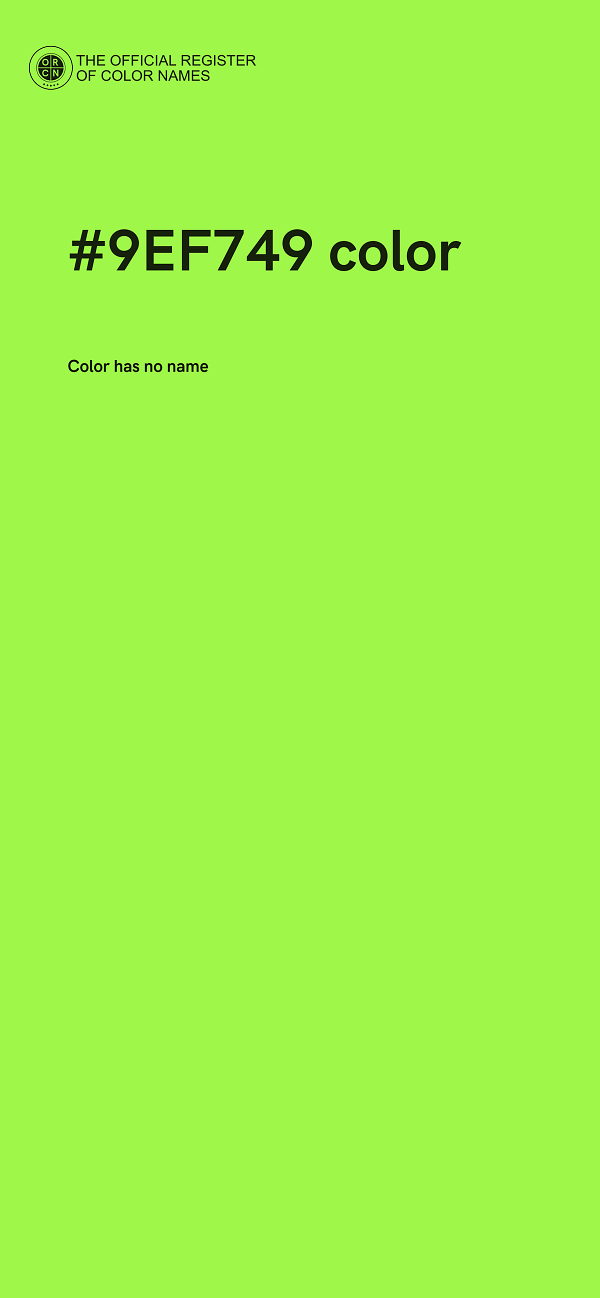 #9EF749 color image