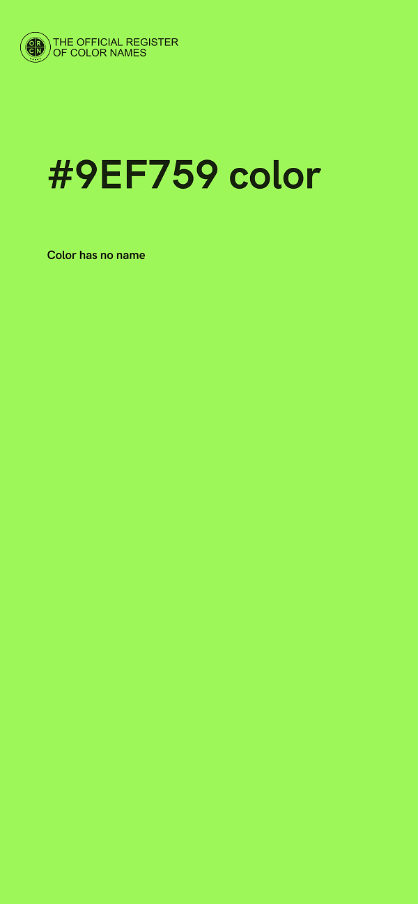 #9EF759 color image