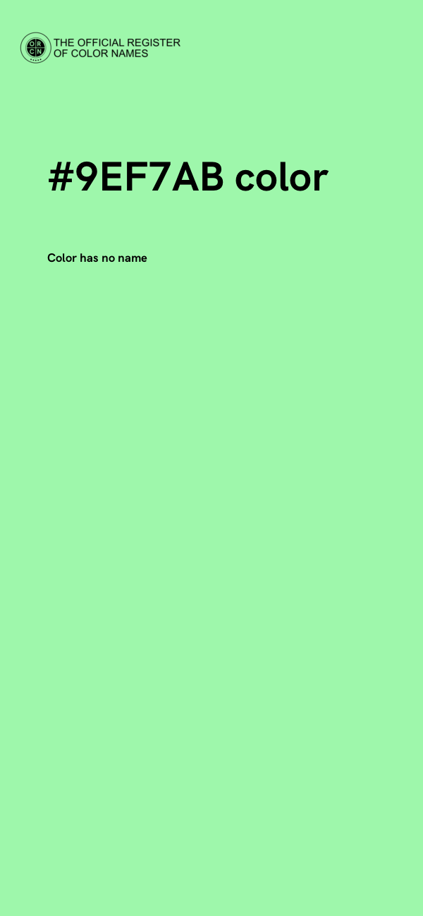 #9EF7AB color image