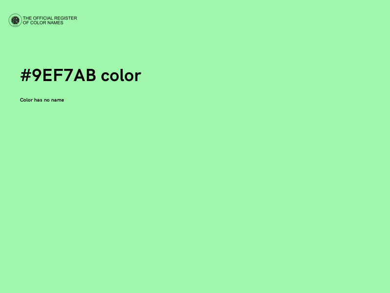 #9EF7AB color image