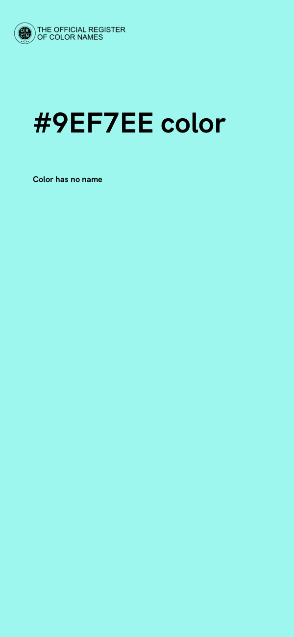 #9EF7EE color image