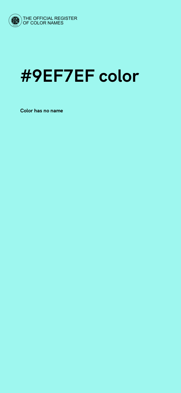 #9EF7EF color image