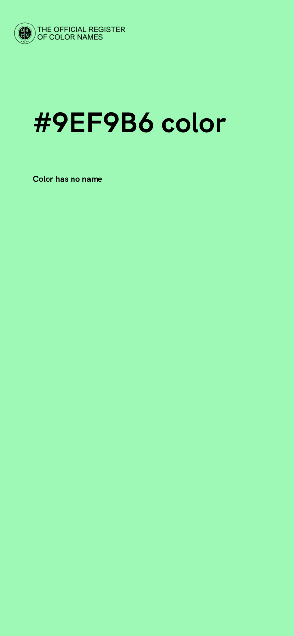 #9EF9B6 color image
