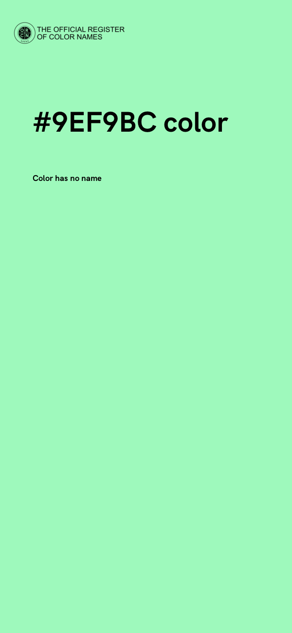 #9EF9BC color image