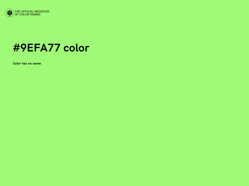 #9EFA77 color image
