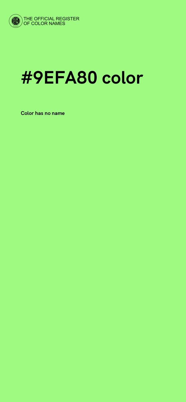 #9EFA80 color image