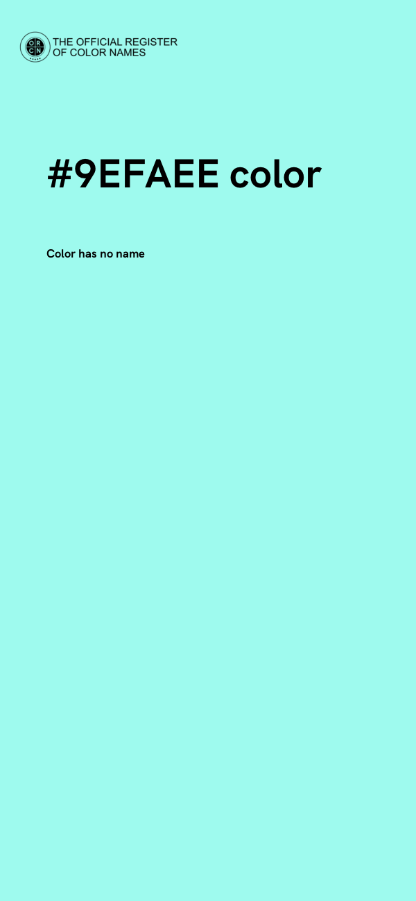 #9EFAEE color image
