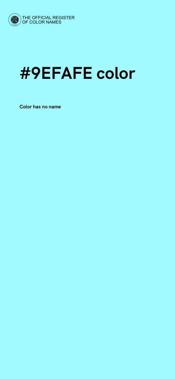 #9EFAFE color image
