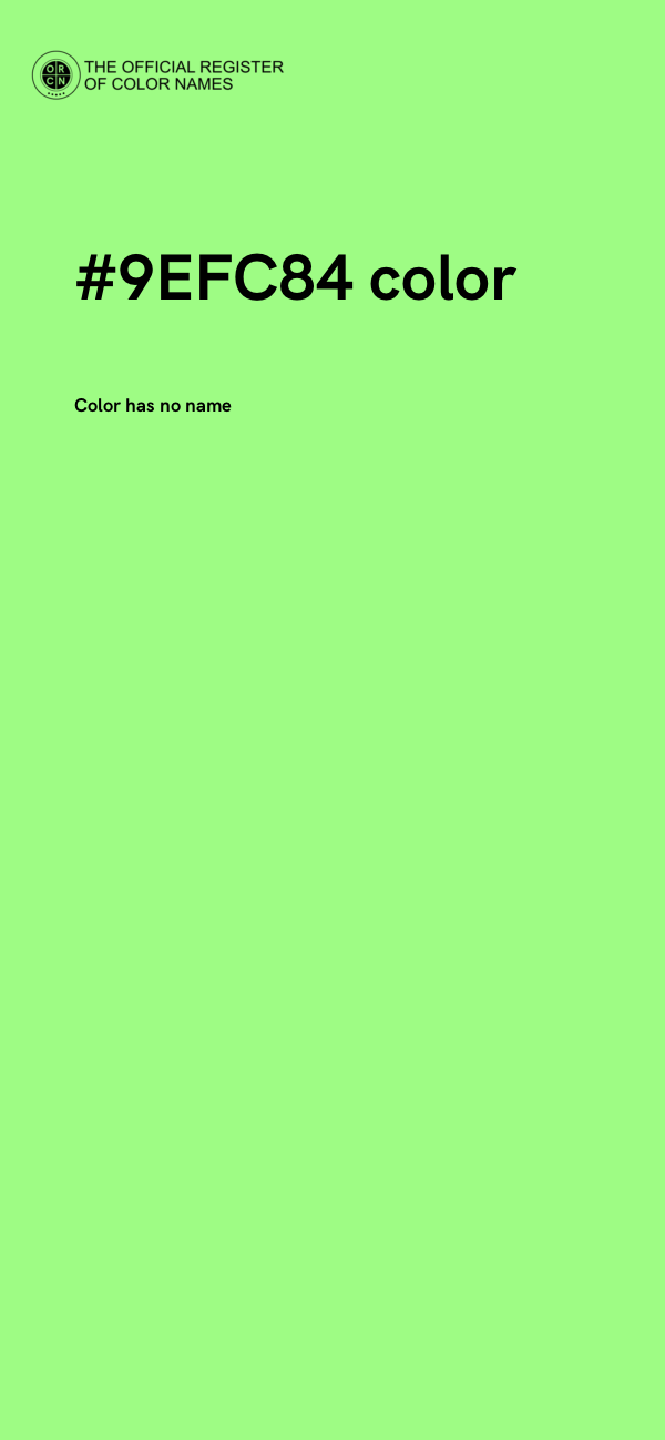 #9EFC84 color image